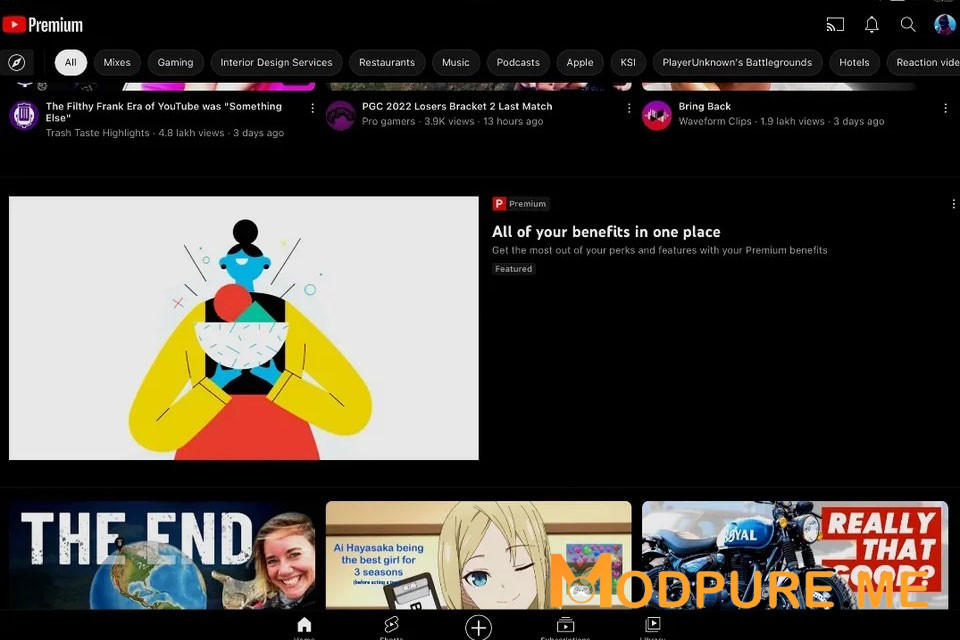 Tại sao nên tải phiên bản Youtube Premium Apk tại Modpure?